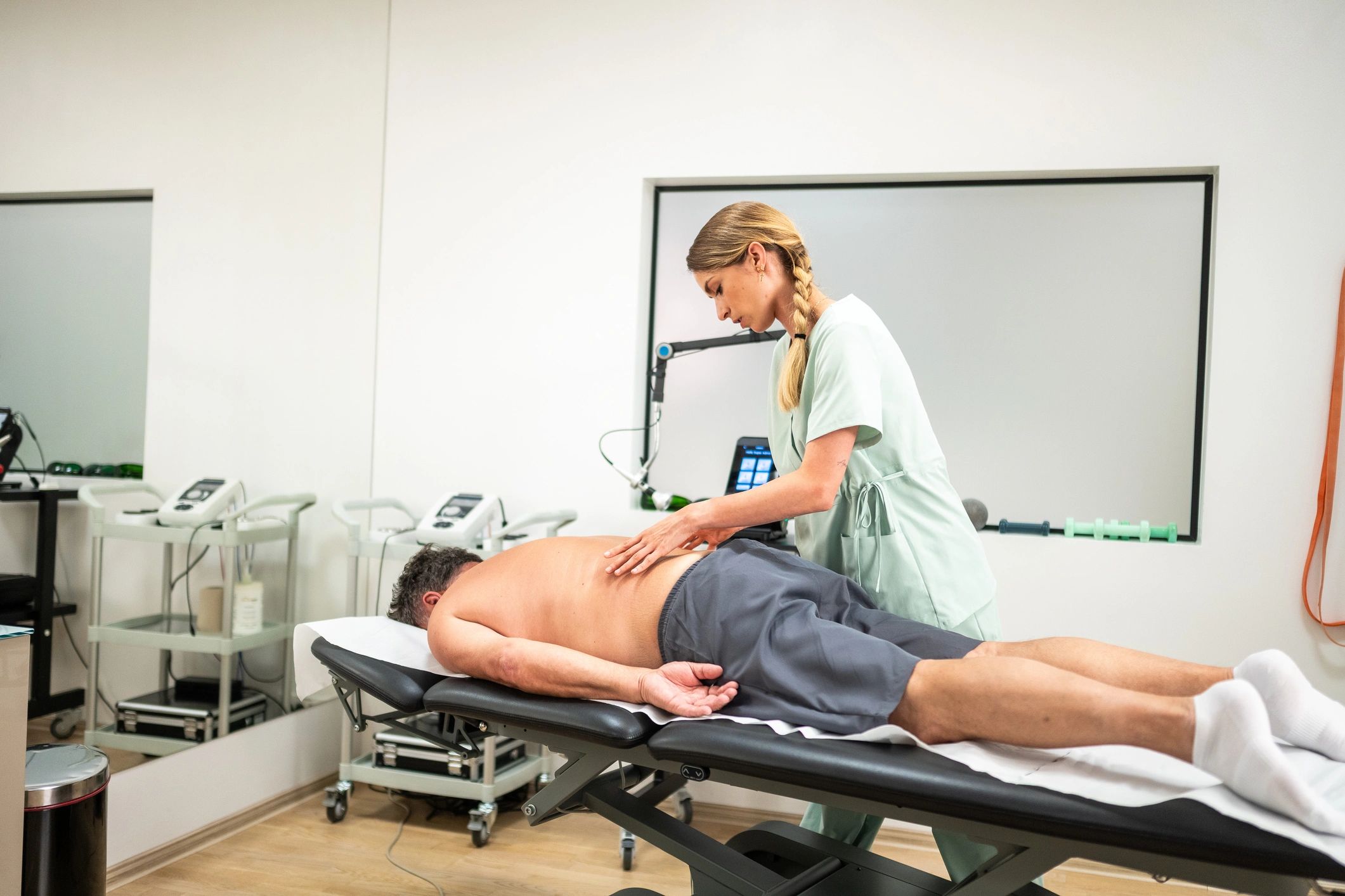 Physical therapist providing personalized care